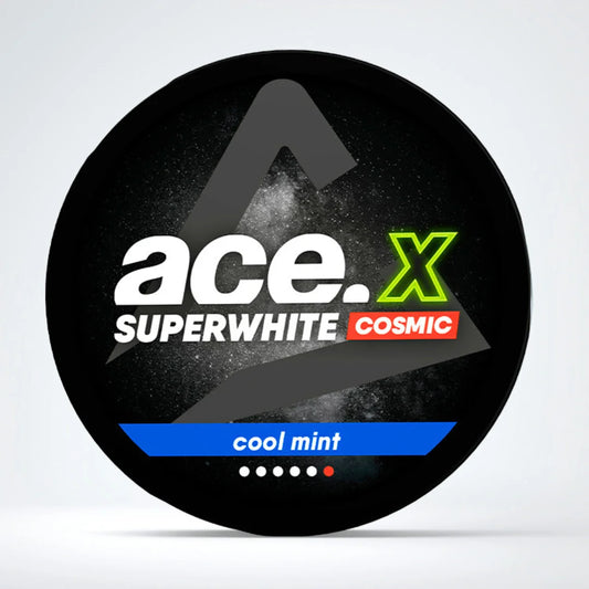 X Cosmic Cool Mint 9mg Nicotine Pouches By Ace