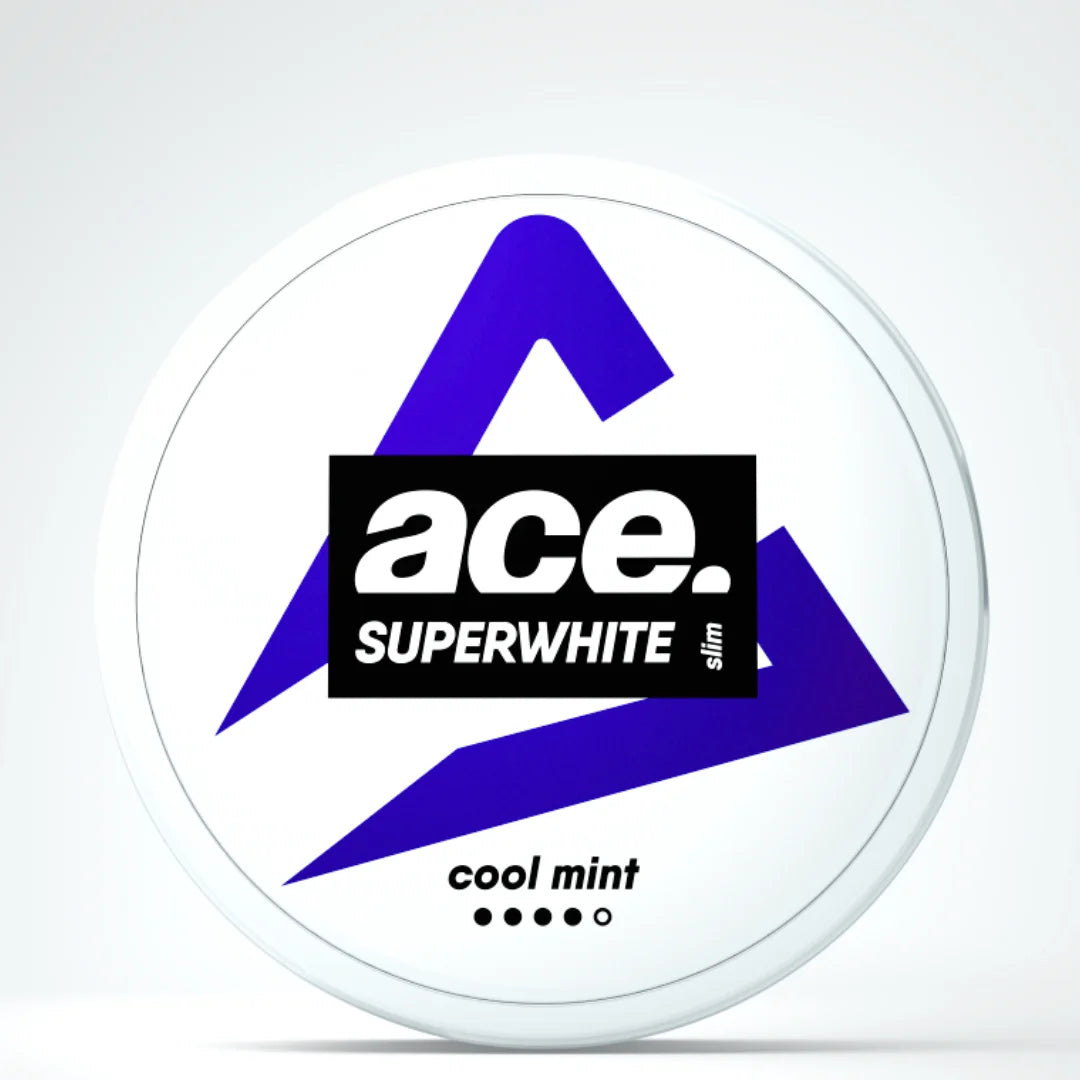 Cool Mint Superwhite Slim 16mg Nicotine Pouches By Ace