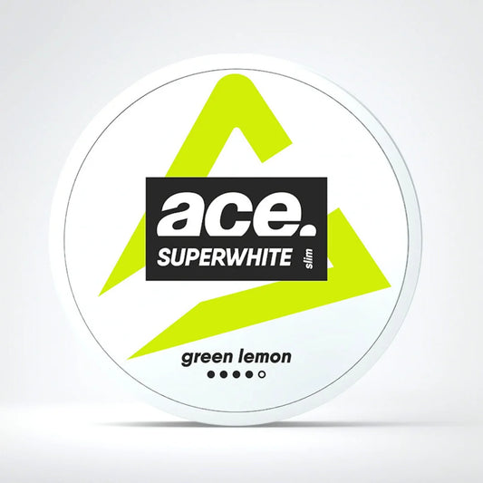 Green Lemon 16mg Superwhite Slim Nicotine pouches By Ace