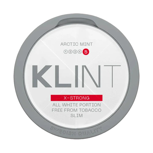 KLINT Arctic Mint X-Strong All White Slim Nicotine Pouches 