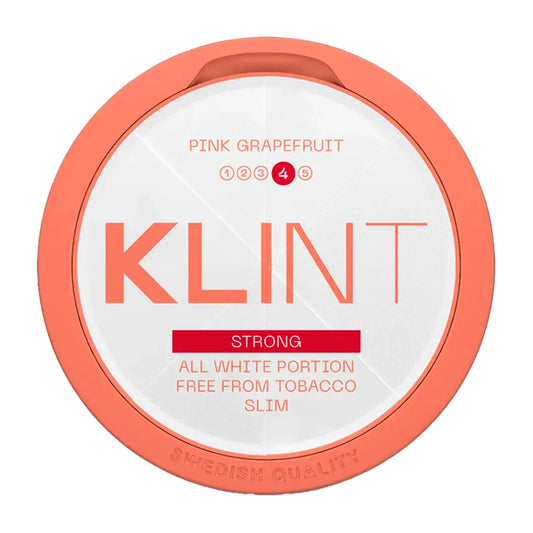 KLINT Pink Grapefruit Strong All White Portion Slim Nicotine Pouches 