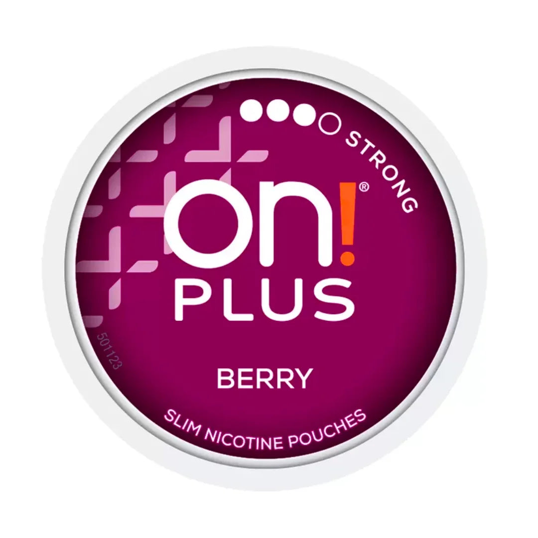 On! Plus Berry Strong 9mg Slim Nicotine Pouches