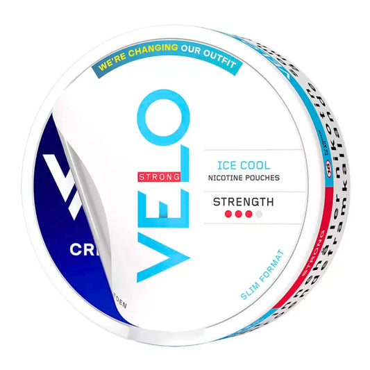 VELO CRISPY PEPPERMINT STRONG SLIM NICOTINE POUCHES