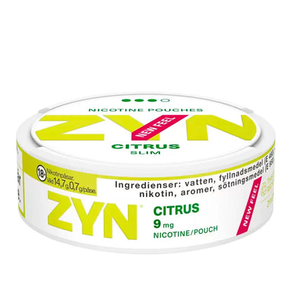 ZYN Slim Citrus Strong 9mg Nicotine Pouches