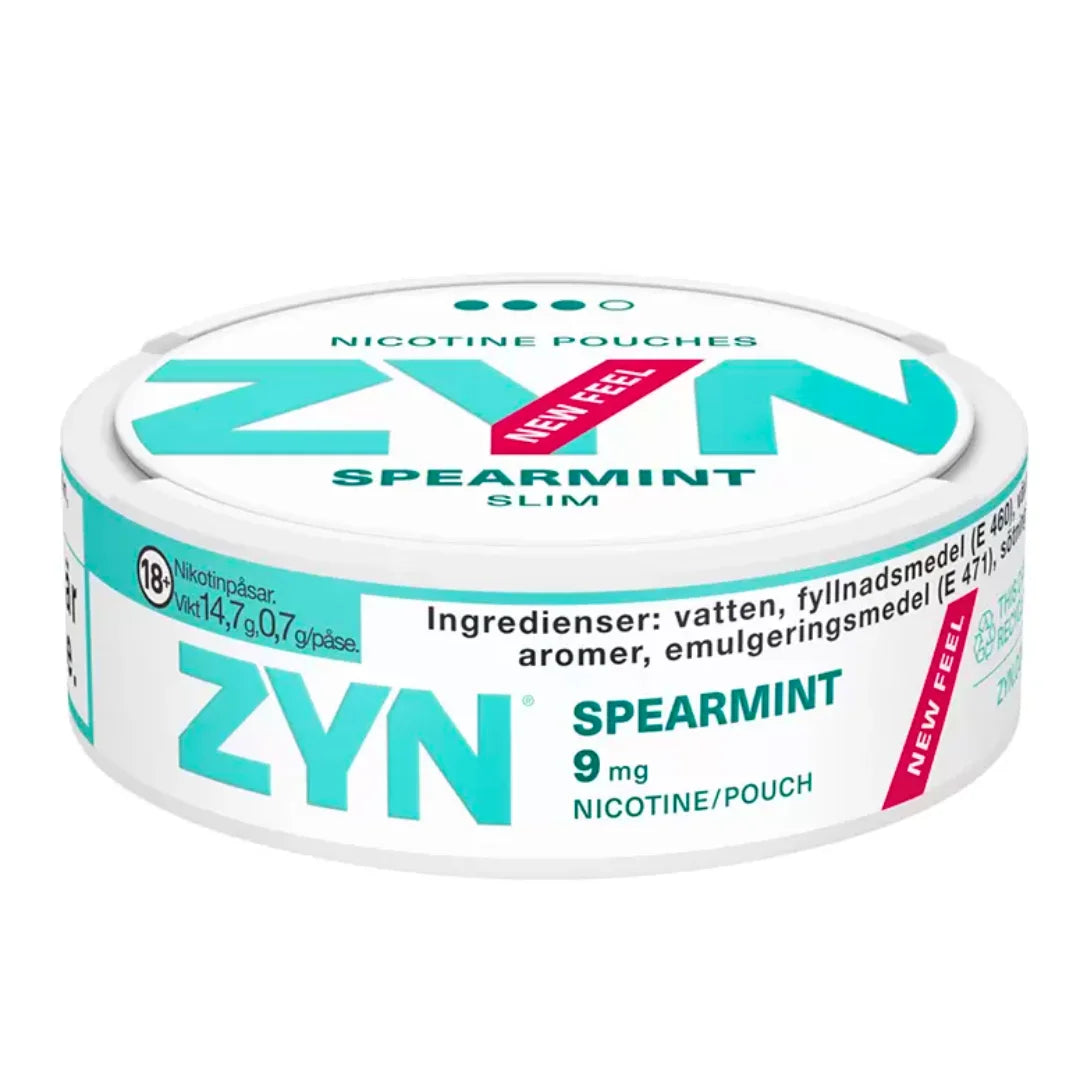 ZYN Slim Spearmint Strong 9mg Nicotine Pouches