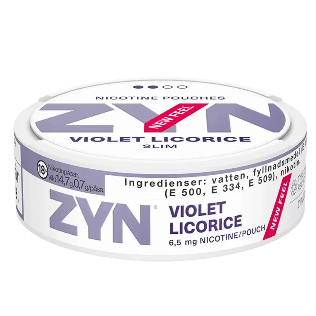 ZYN Violet Licorice Slim 6.5mg Nicotine Pouches