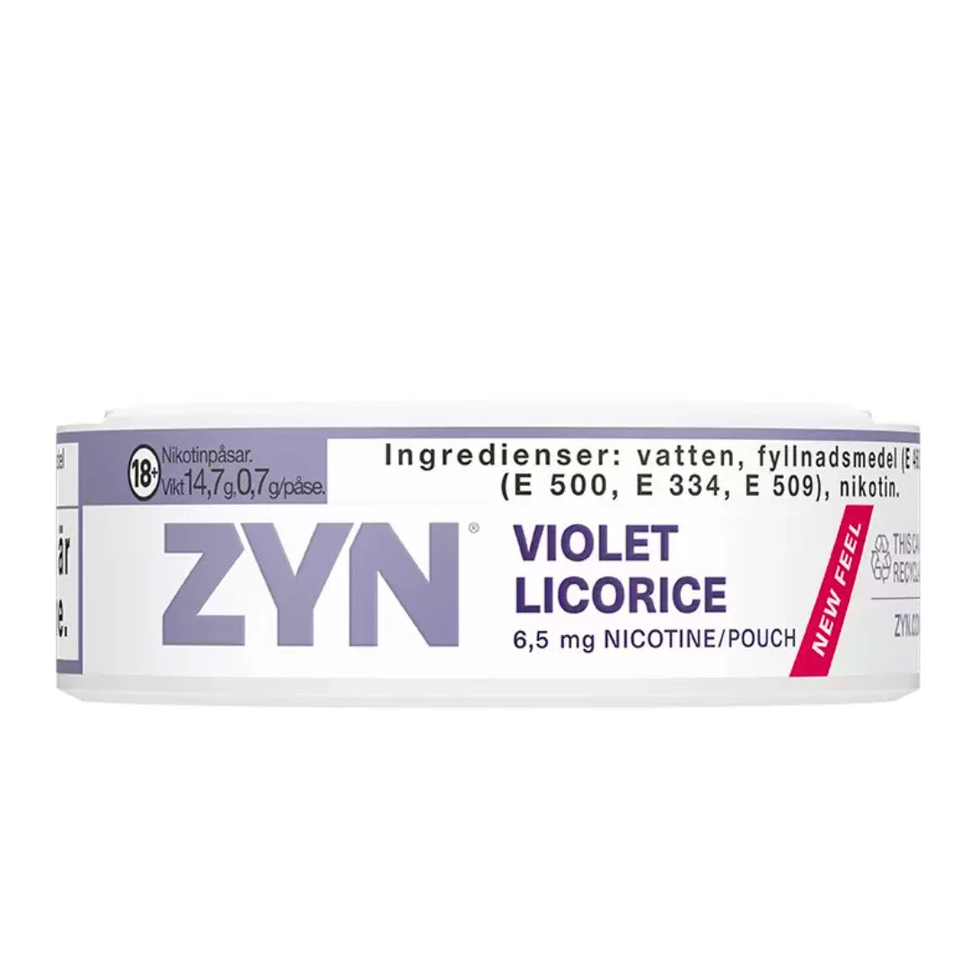 ZYN Violet Licorice Slim 6.5mg Nicotine Pouches