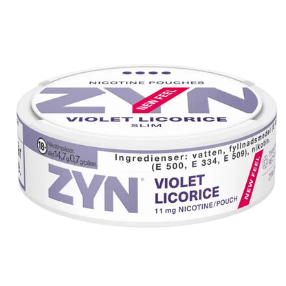ZYN Slim Violet Licorice Extra Strong 11mg Nicotine Pouches